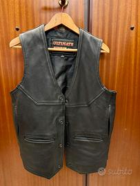 Gilet in pelle da moto