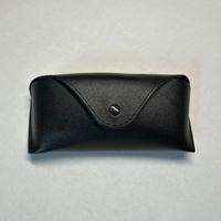 Custodia pelle per occhiali nero
