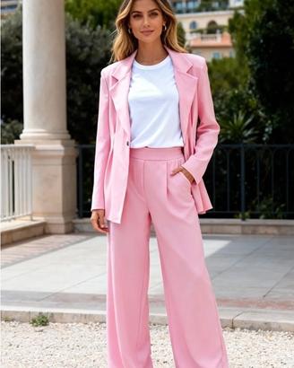 tailleur tg unica rosa moda