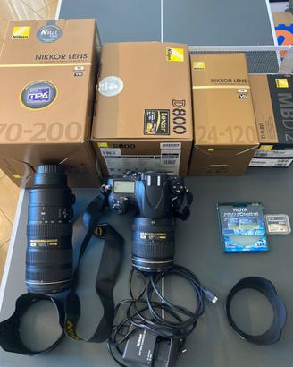 Nikon dslr D800 e obbiettivi