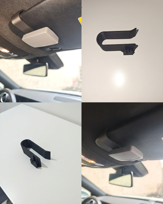 Porta Telepass Parasole Auto - Clip Aggancio Rapid