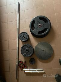 Set Bilanciere, manubri e pesi