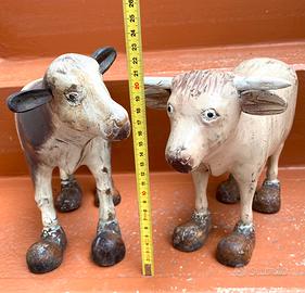 Set 2 Sculture Primi 900 Originali In Legno