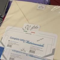 Completo letto  matrimoniale panna