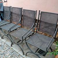 4 poltroncine in ferro 