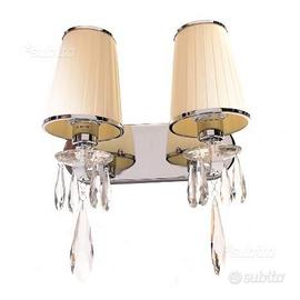 Applique lampada da parete muro Alessia W2 Beige