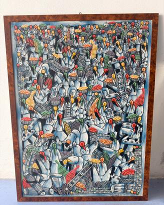 Grande quadro caraibico Santo Domingo 107x80 cm