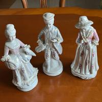 Set 3 statuine  vintage in porcellana