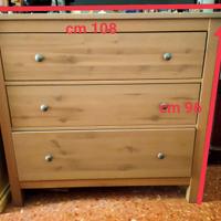 Cassettiera tre cassetti