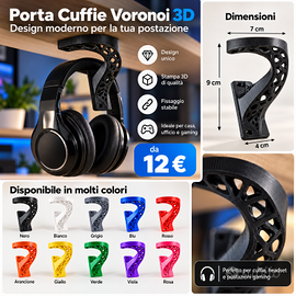 Titolo: Porta Cuffie Voronoi 3D – Design Moderno,