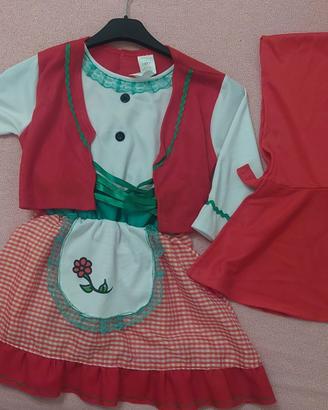 Costume di Carnevale cappuccetto rosso taglia 1-2 