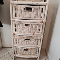 cassettiera in vimini