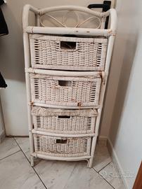 cassettiera in vimini