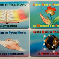 R.S.M.4 schede telefoniche-100 ANNI DI PREMI NOBEL