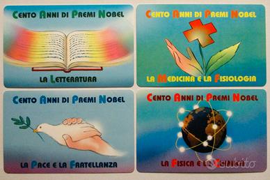 R.S.M.4 schede telefoniche-100 ANNI DI PREMI NOBEL