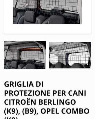 Griglia di protezione cani x Berlingo.Rifter.Combo