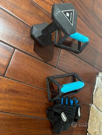 Palestra:manubrio 2.5kg, maniglie push-up e guanti