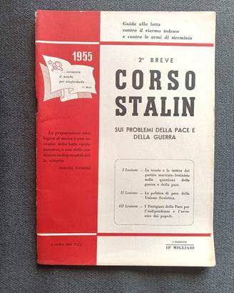 libro vintage politica Stalin PCI 1955 pace guerra