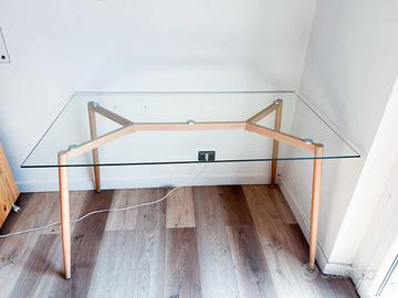 Scrivania tavolo vetro Design