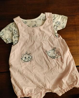 Completo bimba Disney  maglietta e pagliaccetto 