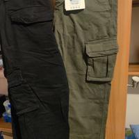 2 PAIA PANTALONI CARGO CALDO COTONE