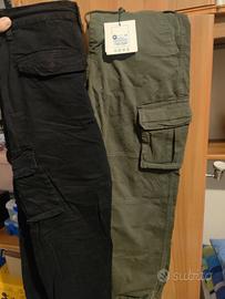 2 PAIA PANTALONI CARGO CALDO COTONE