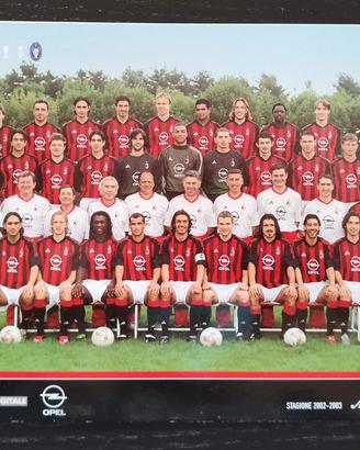 MILAN - Cartolina squadra 2002-2003