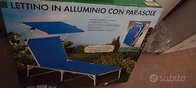 Lettino mare in alluminio 