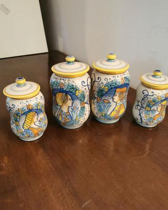 Vasi decorati a mano vintage Deruta serie limitata