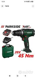 trapano avvitatore Parkside completo 