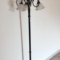 Piantana di qualità perfetta 5 luci a fiore vetro