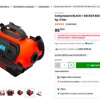 Compressore elettrico portatile BLACK + DECKER