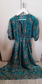 Vestito verde acqua con fantasia