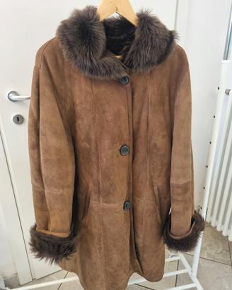 Montone donna vintage color marrone castano
