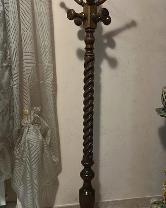 Appendiabiti piantata legno massello vintage noce