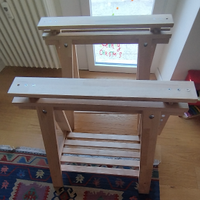 Cavalletti Ikea color legno con piano 150x75x3,5