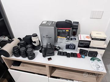 Canon 5D Mark IV  + 6 lenti + flash + accessori