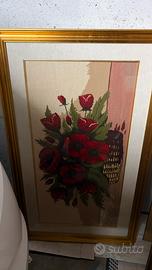 Quadro punto pieno in lana
