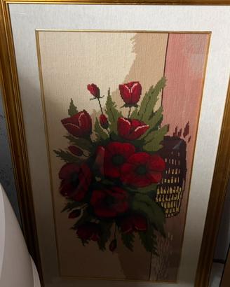 Quadro punto pieno in lana