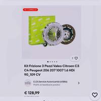 Kit frizione valeo Nuova 3 pezzi