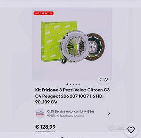 Kit frizione valeo Nuova 3 pezzi