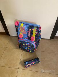 Zaino Seven Azzurro/Rosa + astuccio coordinato