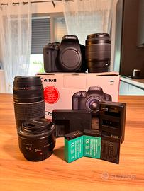 Kit canon eos 750d ottiche+gimball