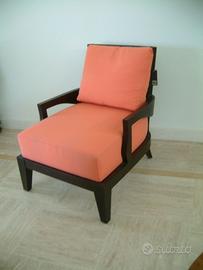 poltrona legnoe tessuto