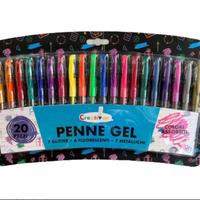 20 Penne Gel Assortite 7 Gel / 6 Fluo / 7 Metal