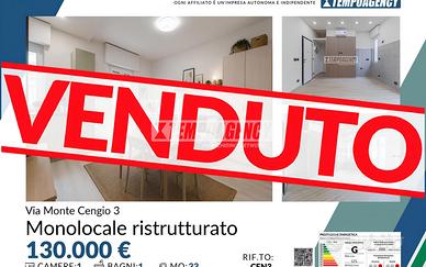 Monolocale ristrutturato con balcone e aria condiz