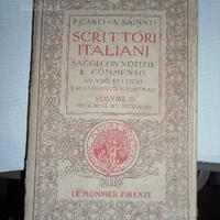 P. Carli - SCRITTORI ITALIANI - Le Monnier 1941