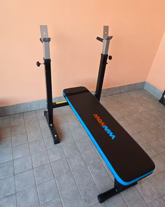 Panca per allenamento con bilanciere e pesi 