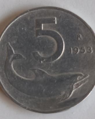 5 lire del 1953