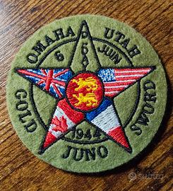 Patch stemma ricamato D-Day 6 giugno 1944